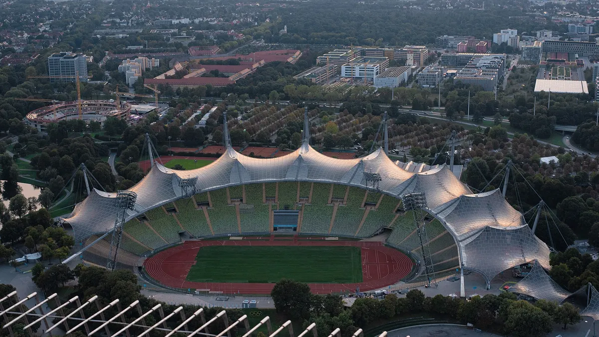 The Munich Olympic Stadium, host of the 1972 Games
