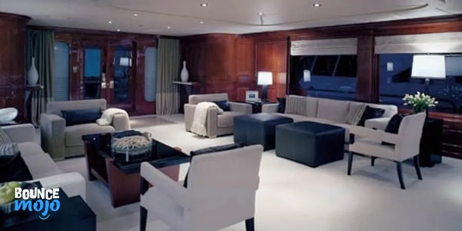 Tiger Woods Yacht Living Area